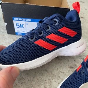 Brand new Adidas Lite Racer CLN I toddler shoes size 5K